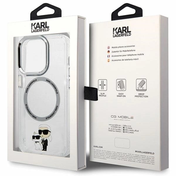 KARL LAGERFELD IKONISK KARL&CHOUPETTE MAGSAFE ETUI TIL IPHONE 13 PRO - GENNEMSIGTIG