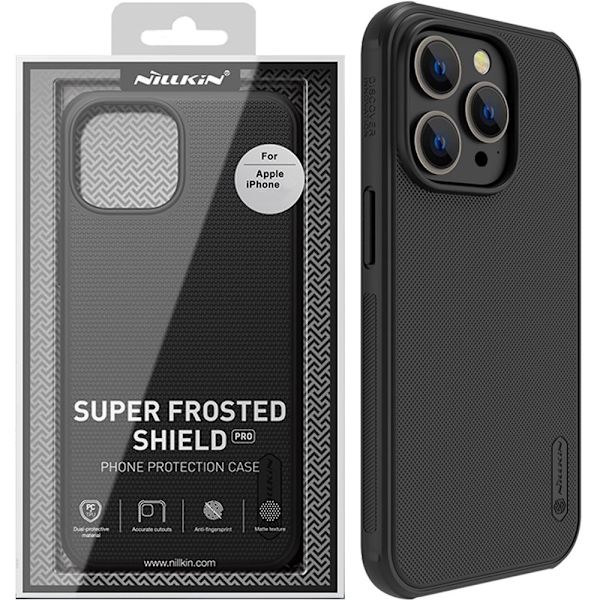 NILLKIN LÆDERCASE HUSETASKE TIL IPHONE 14 PRO MAX SORT