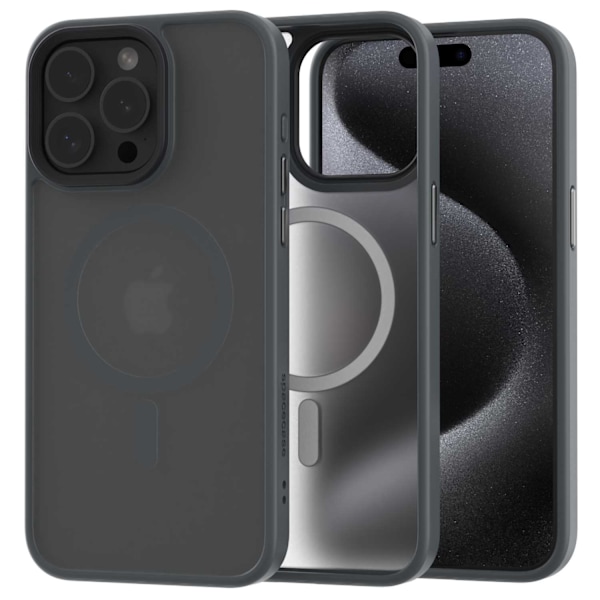 Spacecase Hybrid Case För Iphone 15 Pro Max Grey