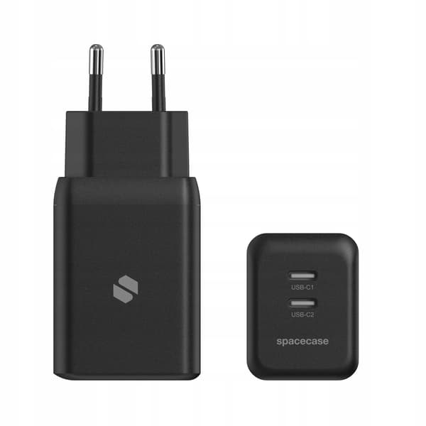 Rymdfall Usb Laddare 45W Piston För Telefon Typ C Sc006B Svart