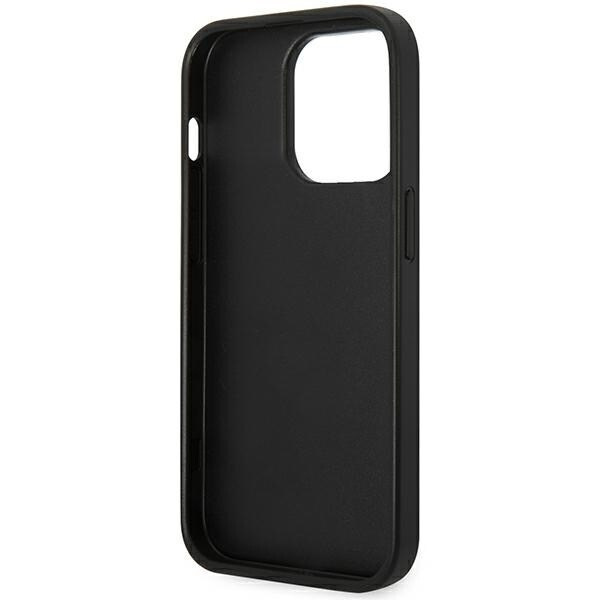 KARL LAGERFELD SAFFIANO CHOUPETTE HEAD PATCH COVER TIL IPHONE 14 PRO - SORT