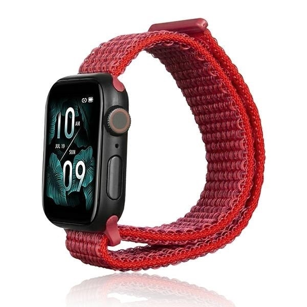 Beline Apple Watch Nylonarmband 42/45/45/49mm röd/röd