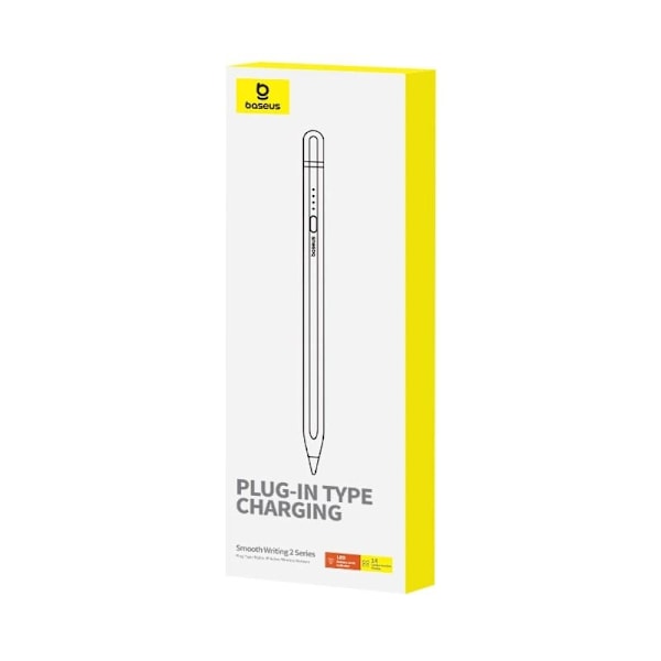 Baseus Smooth Writing 2 penn med aktiv spiss for iPad + USB-A - Lightning-kabel og utskiftbar spiss - hvit