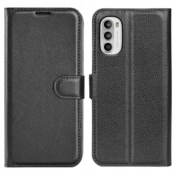 Litchi-Fodral För Motorola G52 G82 Svart