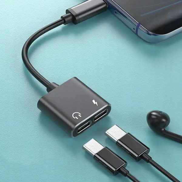 CO2-ADAPTER 2X USB-C-ADAPTER USB TYP C-KABEL FÖR SAMSUNG APPLE XIAOMI MED DAC