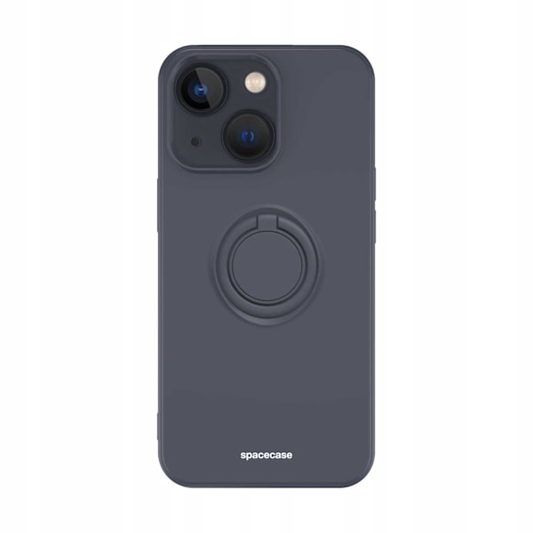 Spacecase Silikonecase Ring För Iphone 13 Svart Skydd