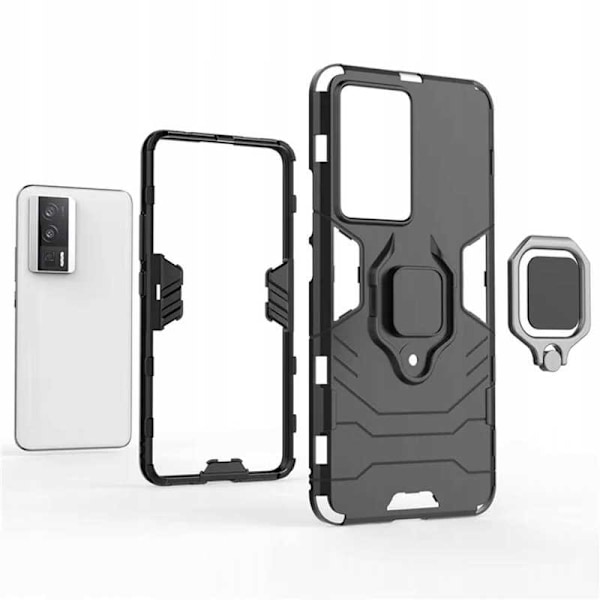 Spacecase Case Cover För Poco F5 Pro X-Ring Svart