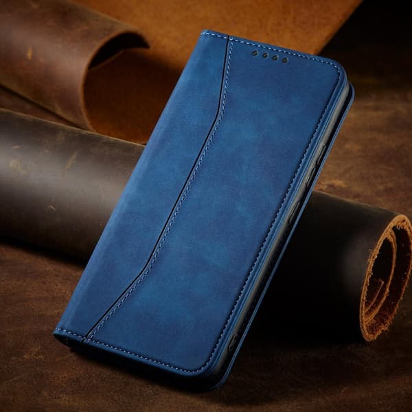 Magnet Fancy Case Case for Xiaomi Redmi Note 11 Card Wallet Protector? blå stativ