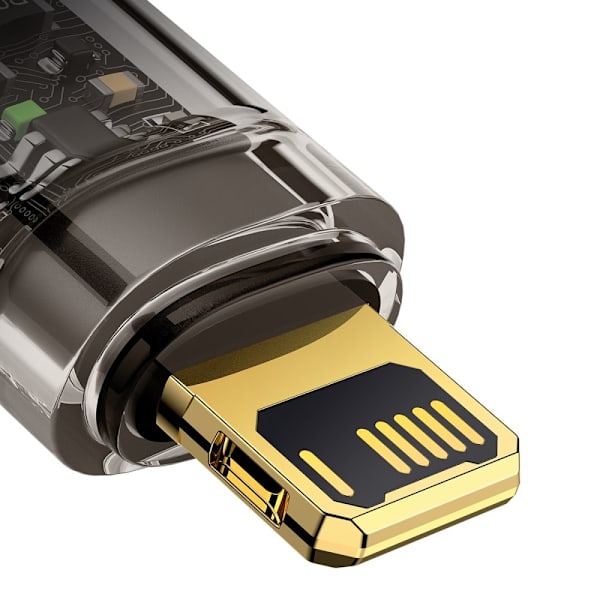 Baseus Explorer-serien USB-kabel - Lightning 2.4A 1 m svart (CATS000401)