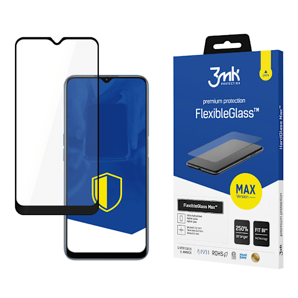 OPPO A16/A16S SORT - 3MK FLEXIBLEGLASS MAX
