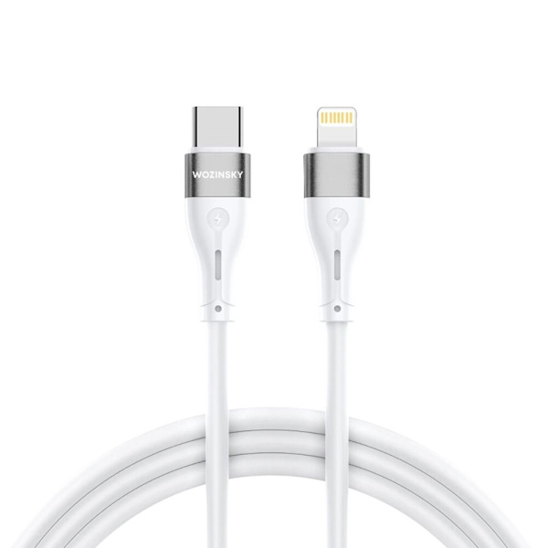 WOZINSKY WSTCL1 LIGHTNING / USB-C PD 27W KABEL 1 M - HVID