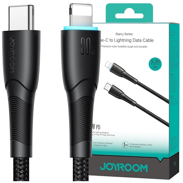 Joyroom Starry Series SA32-CL3 30W USB-C / Lightning-kabel 1m - svart