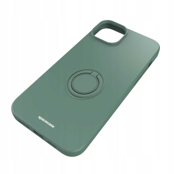 Spacecase Silikonringsfodral För Iphone 15 Plus Mörkgrön
