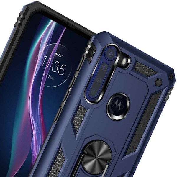 Spacecase-Fodral För Motorola One Fusion+ Blå Sc Ring Nx