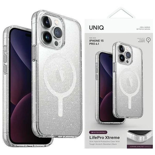 UNIQ LifePro Xtreme Case iPhone 15 Pro Max 6.7 Magclick Last ned Transparent/Pants Color