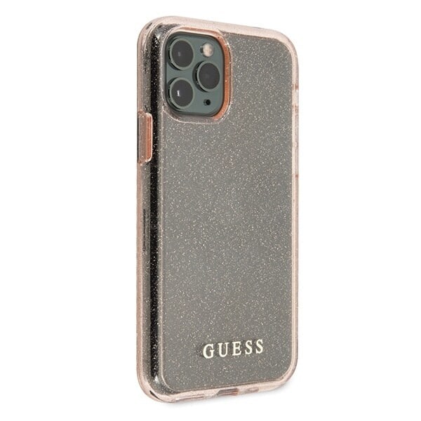Guess GUHCN65PCGLPI iPhone 11 Pro Max rosa/rosa hardt deksel Glitter