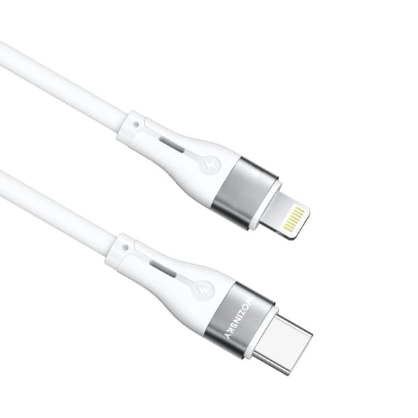 Wozinsky WSTCL1 Lightning / USB-C PD 27W kabel 1 m - vit