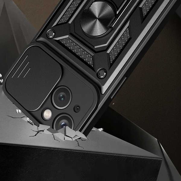 Spacecase Väskor För Iphone 15 Black Sc Camring Skydd