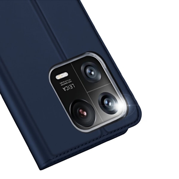 Dux Ducis Skin Pro-deksel til Xiaomi 13 Pro-deksel med flip-kortlommebok? blå stativ