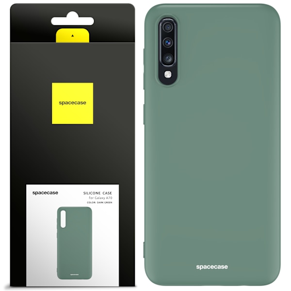Spacecase Silikonfodral För Samsung Galaxy A70 Grön Skydd