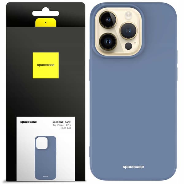 Spacecase Silikonecase För Iphone 14 Pro Blue Protection