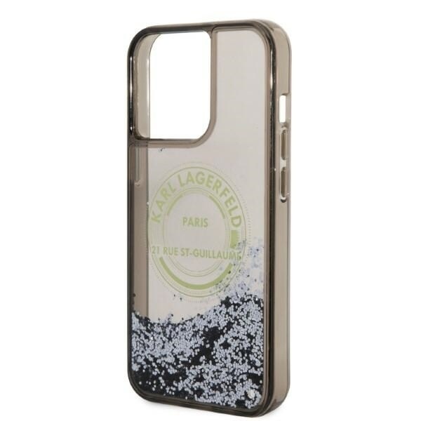 KARL LAGERFELD LIQUID GLITTER RSG ETUI TIL IPHONE 14 PRO MAX - SORT