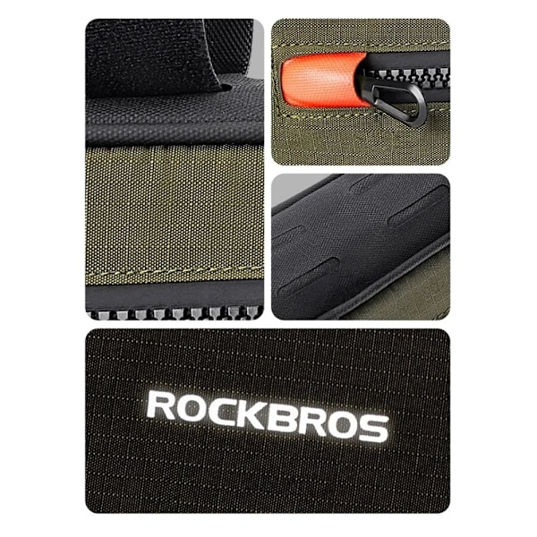 ROCKBROS BAG CYKEL SANITÆR STEM 1,7L HOLDBAR GRØN-SORT