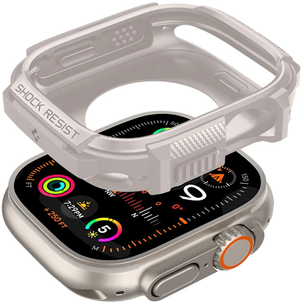 SPIGEN RUGGED ARMOUR ETUI TIL APPLE WATCH ULTRA 1/2 (49 MM) - BEIGE