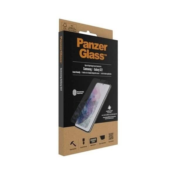 PANZERGLASS E2E MICROFRACTURE ANTIBAKTERIELT GLAS TIL SAMSUNG GALAXY S22 - MED SORT RAMME