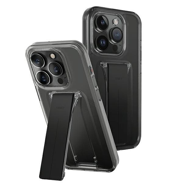 UNIQ fodral Heldro Mount med Stativ iPhone 15 Pro Max 6,7" rök/ångrök