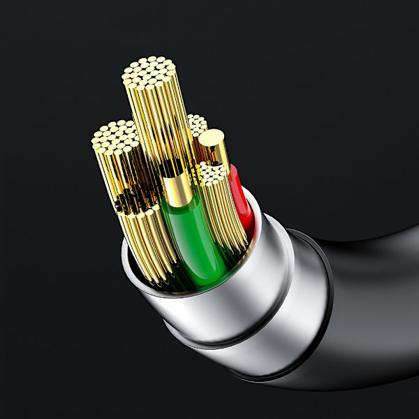 ACEFAST KABEL LANG STÆRK HOLDBAR USB - USB C 1.2M, 3A SORT