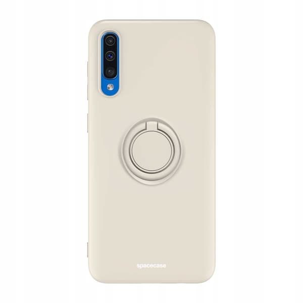 Spacecase Silikoncase Ring För Samsung Galaxy A50 Bone Cover
