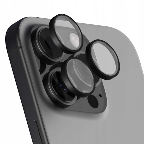 Spacecase Quickfit Härdat Glas För Iphone 15 Pro Max Black Camera