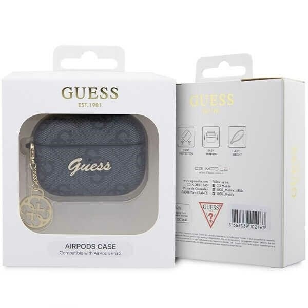 Guess GUAP2G4GSMK-deksel for AirPods Pro 2-deksel - svart 4G Charm Collection