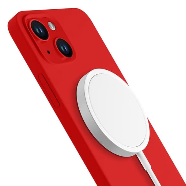 Apple iPhone 14 Plus - 3mk Hardy Silicone MagCase Rød
