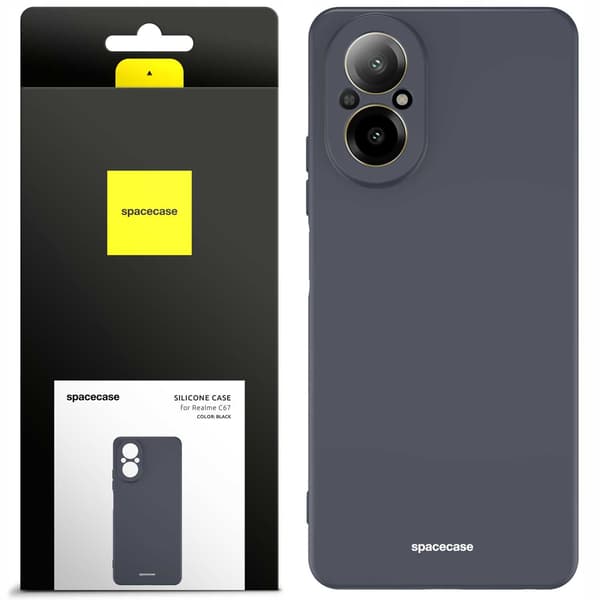 Spacecase Silikonfodral För Realme C67 Black Phone