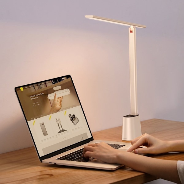 Baseus Smart Eye trådløs LED-bordlampe med 2200 mAh batteri hvit (DGZG-02)