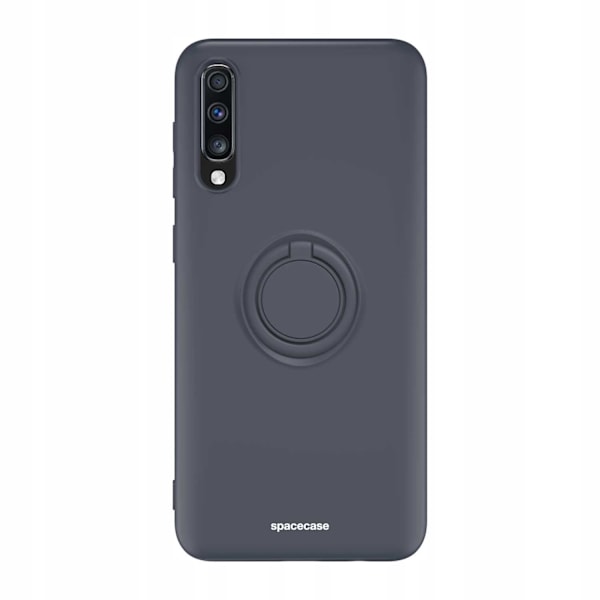 Spacecase Silikonecase Ring För Samsung Galaxy A70 Svart Skydd