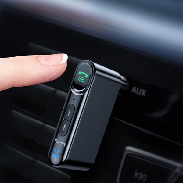Baseus BSBA-02 (Overseas Edition) Bluetooth AUX-sender - Svart