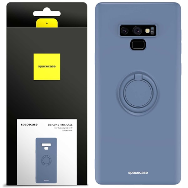 Spacecase Silikonecase Ring För Galaxy Note 9 Blåt Skydd