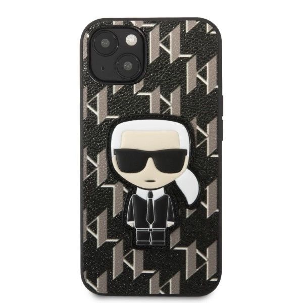 KARL LAGERFELD MONOGRAM IKONIK PATCH COVER TIL IPHONE 13 MINI - SORT
