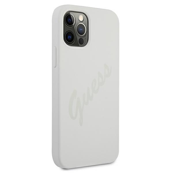 Guess GUHCP12LLSVSCR iPhone 12 Pro Max 6.7 krem/krem hardt deksel Script Vintage