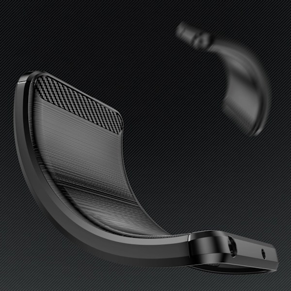 CARBON CASE SILIKONE ETUI TIL IPHONE 16 PLUS - SORT