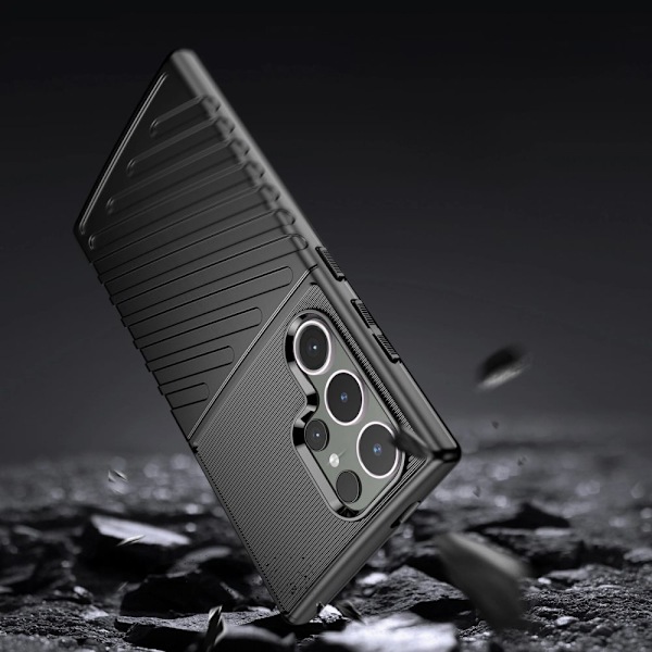 Thunder Case Armored Case til Samsung Galaxy S24 Ultra - Svart