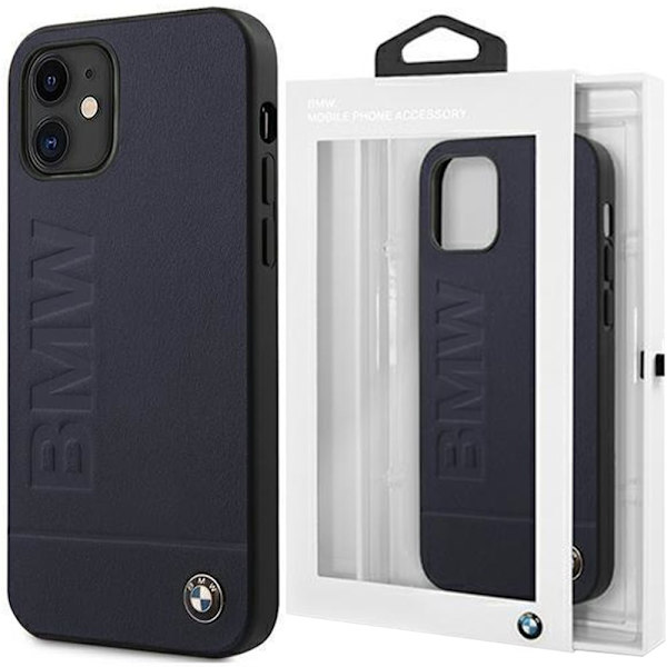 BMW BMHCP12SSLLNA veske iPhone 12 mini 5.4 marine/marine hard veske Signatur Logo Impressum
