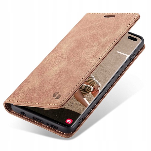 Spacecase Plånbok Galaxy S10+ Väska Läder Ljusbrun