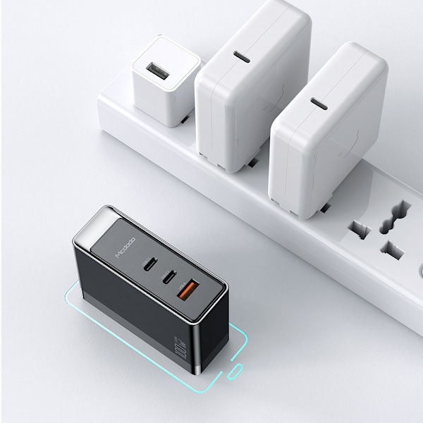MCDODO SNABBLADDARE STRÖMFÖRSÖRJNING CUBE 3X USB-C PD USB-A GAN 100W