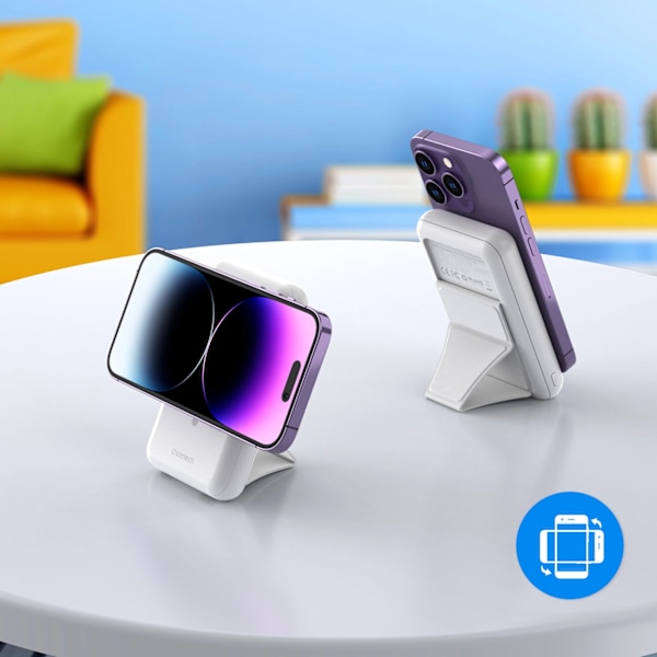 CHOETECH B663 10000MAH 20W MAGSAFE USB-A / USB-C POWERBANK - HVID