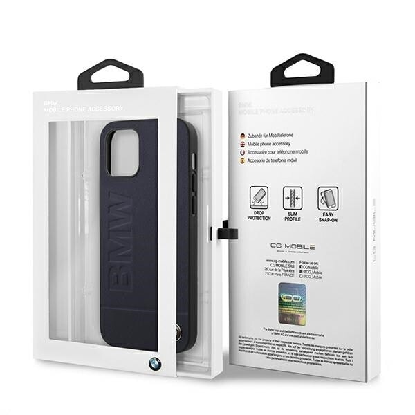 BMW BMHCP12SSLLNA veske iPhone 12 mini 5.4 marine/marine hard veske Signatur Logo Impressum