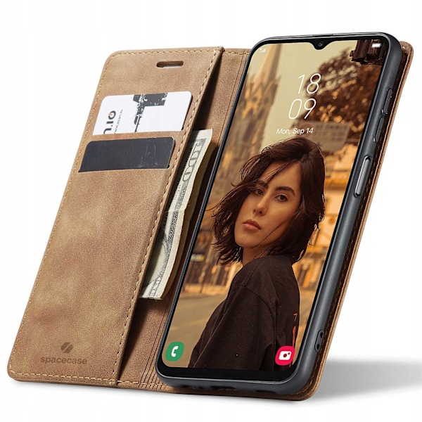 Spacecase Fodral Pålbockskydd För Samsung Galaxy A13 4G Ljusbrun
